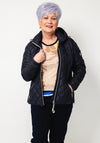 Barbara Lebek Quilted Hooded Coat, Navy