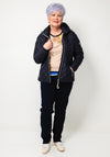 Barbara Lebek Quilted Hooded Coat, Navy