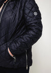 Barbara Lebek Quilted Hooded Coat, Navy