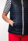 Barbara Lebek Padded Reversible Gilet, Navy
