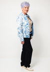 Barbara Lebek Reversible Marble Print Padded Jacket, Blue Multi