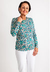 Barbara Lebek Leopard Print Top, Blue Multi