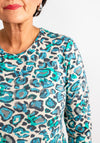 Barbara Lebek Leopard Print Top, Blue Multi