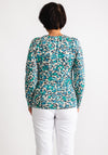 Barbara Lebek Leopard Print Top, Blue Multi