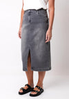 Barbara Lebek Denim Midi Skirt, Grey
