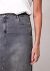 Barbara Lebek Denim Midi Skirt, Grey