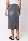 Barbara Lebek Denim Midi Skirt, Grey