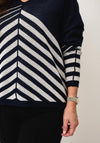 Barbara Lebek Knitted Geometric Print Jumper, Navy