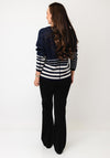 Barbara Lebek Knitted Geometric Print Jumper, Navy