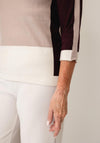 Barbara Lebek Colour Block Top, Taupe Multi