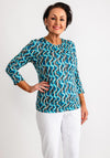 Barbara Lebek Abstract Print Top, Blue