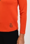 Barabara Lebek Drawstring Neckline Top, Orange