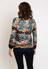 Barbara Lebek Rope Tie Neckline Print Top, Multi