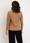Barbara Lebek Round Neck Print Top, Brown