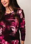 Barbara Lebek Abstract Print Top, Pink and Wine