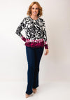 Barbara Lebek Abstract Shapes Long Sleeve Tee, Black Multi