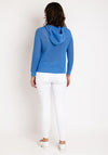 Barbara Lebek Wide Knit Zip Through Hoodie, Blue