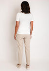 Barbara Lebek Rhinestone Print V neck Top, White