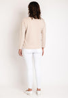 Barbara Lebek Graphic Print Drawstring Sweatshirt, Beige