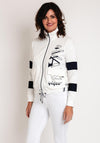Barbara Lebek Print Full Zip Sweatshirt, White