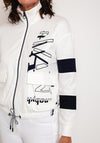 Barbara Lebek Print Full Zip Sweatshirt, White