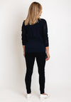 Barbara Lebek Dual Fabric Drawstring Jacket, Navy