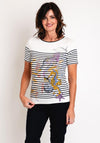 Barbara Lebek Stripe Seahorse Top, White