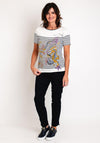 Barbara Lebek Stripe Seahorse Top, White