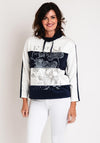 Barbara Lebek Colourblock Drawstring Sweatshirt, Navy
