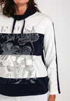 Barbara Lebek Colourblock Drawstring Sweatshirt, Navy