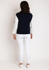 Barbara Lebek Colourblock Drawstring Sweatshirt, Navy