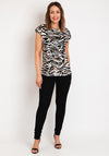Barbara Lebek Tiger Print Jersey Top, Beige