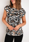 Barbara Lebek Tiger Print Jersey Top, Beige