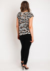 Barbara Lebek Tiger Print Jersey Top, Beige