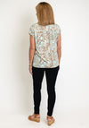 Barbara Lebek Reptile Print Tie Neck Top, Blue