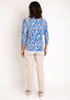 Barbara Lebek Printed Cropped Sleeve Top, Blue