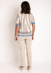 Barbara Lebek Graphic Print Round Neck Top, Neutral