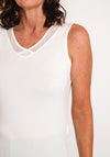 Barbara Lebek Contrast V Neck Vest Top, White