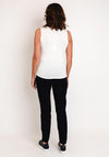 Barbara Lebek Contrast V Neck Vest Top, White