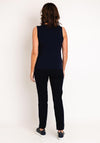Barbara Lebek Contrast V Neck Vest Top, Navy