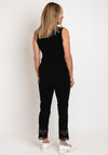 Barbara Lebek Contrast V Neck Vest Top, Black