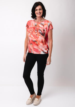 Barbara Lebek Abstract Print Top, Pink Multi