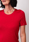 Barbara Lebek Embellished Neck T Shirt, Red