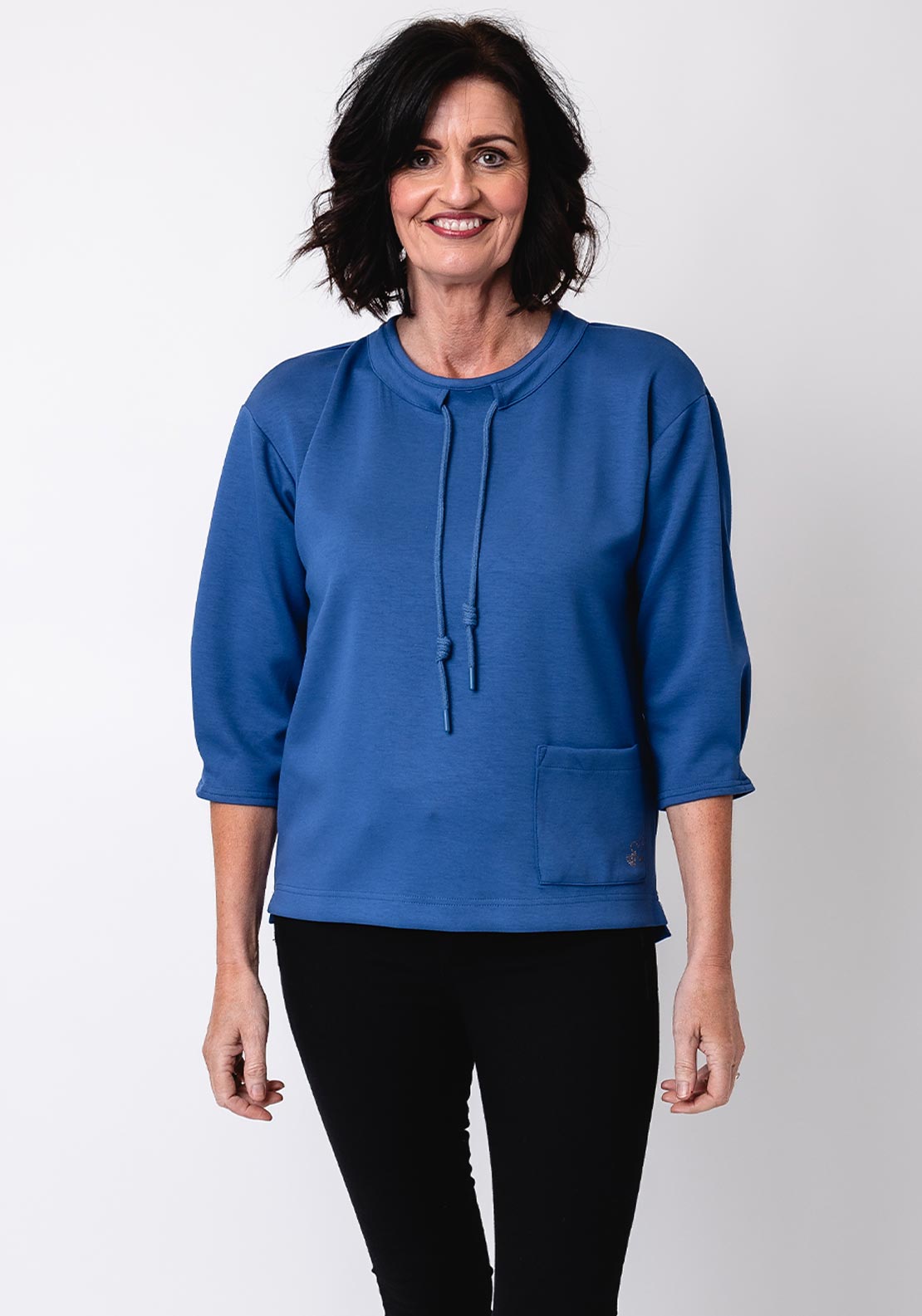 Barbara Lebek Round Neck Sweatshirt, Blue