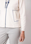 Barbara Lebek Full Zip Sweatshirt, Cream