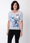 Barbara Lebek Striped Graphic T Shirt, Beige