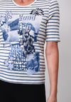 Barbara Lebek Striped Graphic T Shirt, Beige
