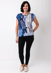 Barbara Lebek Abstract Beach Print Top, Blue