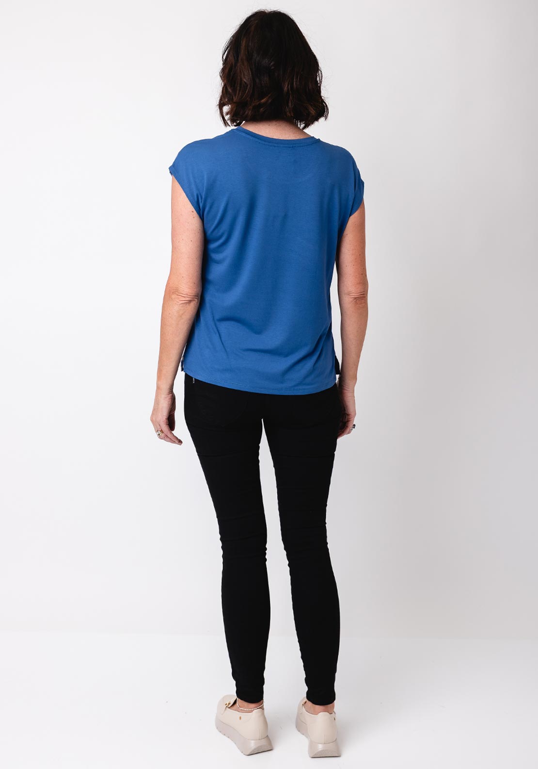 Barbara Lebek Abstract Beach Print Top, Blue