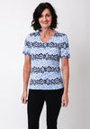 Barbara Lebek Abstract Animal Print T Shirt, Blue